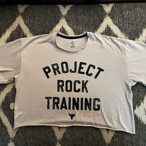 LG White T-Shirt with Black Print Men Project Rock